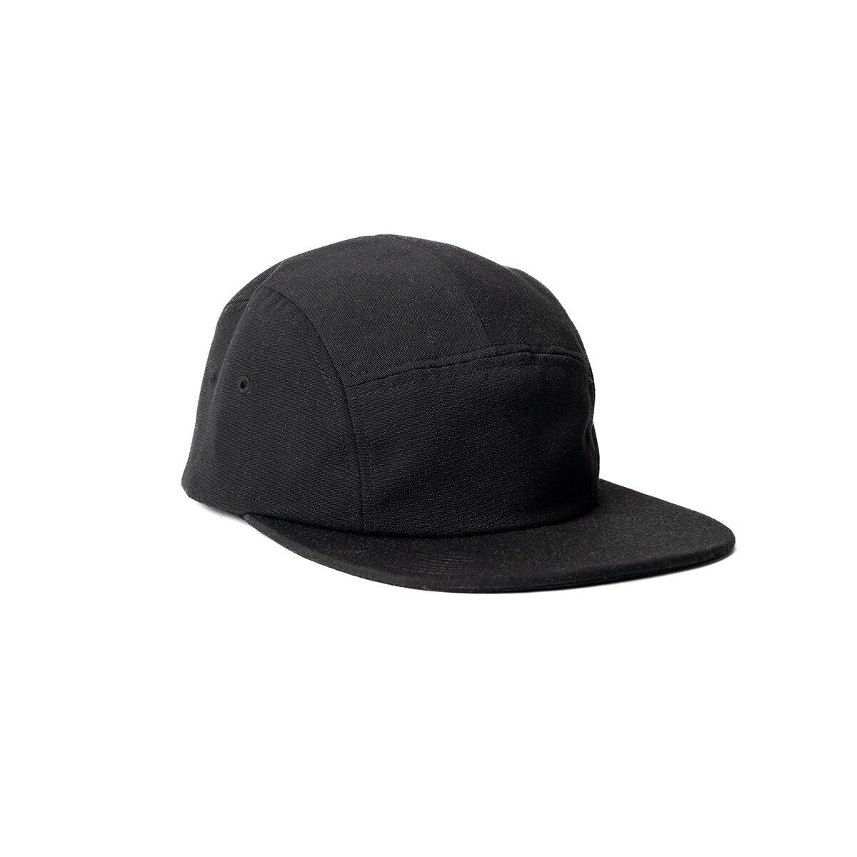 recycled-poly-flat-brim-5-panel-hat-v4 Web_PDP-FlatBrim5PanelHat_Studio_Front_Black.jpg